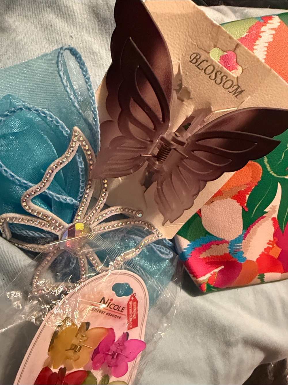 Blossom Purple Butterfly Hair Clip in Ipsy bag
